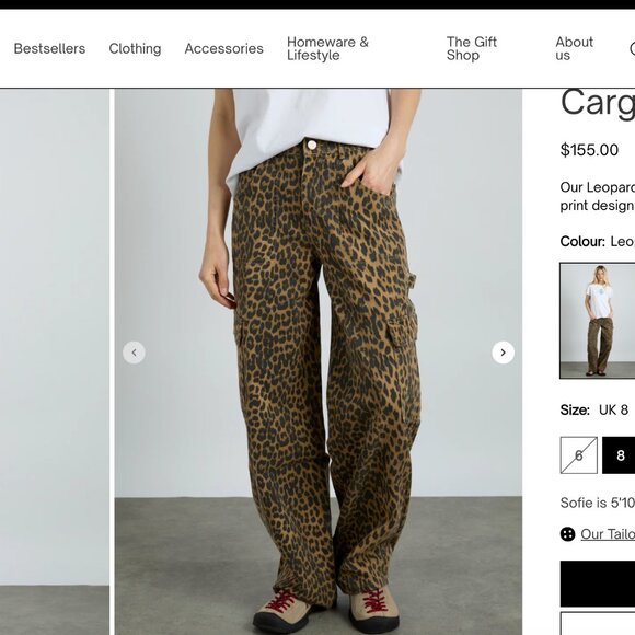 Leopard Print Flare Jeans - Picture 2 of 7